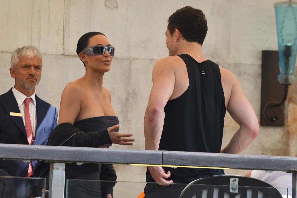 Kim Kardashian at Jeff Bezos' wedding.