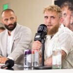 Jake Paul at a press conference.
